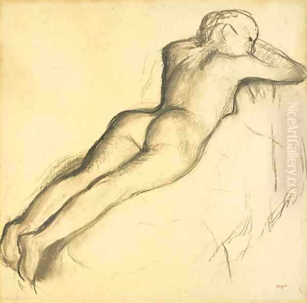 Femme nue couchee Oil Painting by Edgar Degas