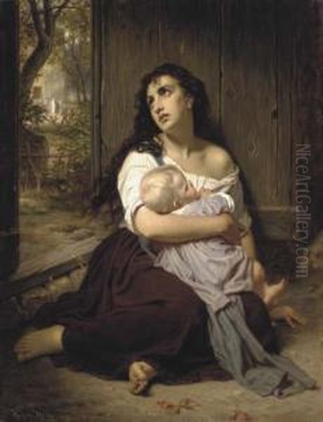 L'abandonne Oil Painting by Hugues Merle