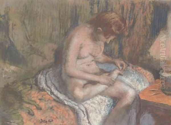 L'epine (Femme se soignant le pied) Oil Painting by Edgar Degas