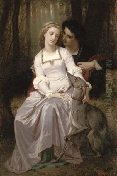 Romeo Et Juliette Oil Painting by Hugues Merle