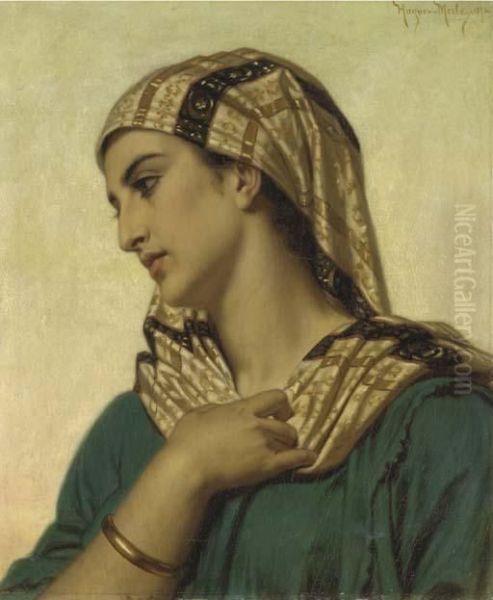 Portrait D'une Bohemienne Oil Painting by Hugues Merle