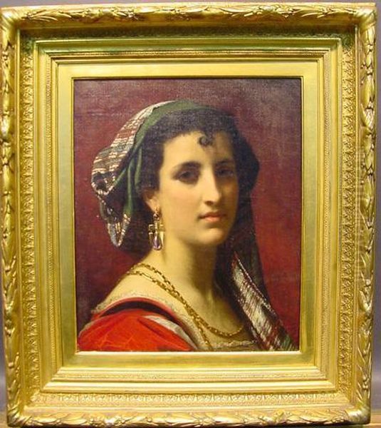 The Amethyst Earring Oil Painting by Hugues Merle