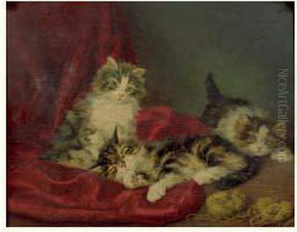 Les Chatons Oil Painting by Daniel Merlin