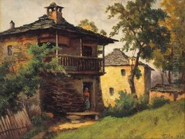 Cascinale Oil Painting by Camillo Merlo