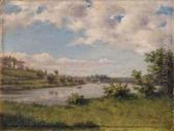 Paesaggio Oil Painting by Camillo Merlo