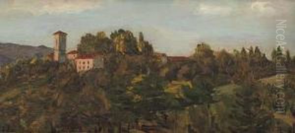 Paesaggio Monferrino Oil Painting by Camillo Merlo