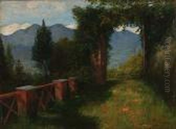 Colline Torinesi Oil Painting by Camillo Merlo