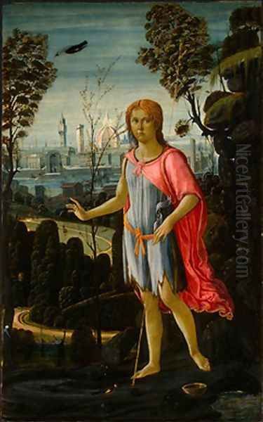 Saint John The Baptist Oil Painting by Jacopo Del Sellaio