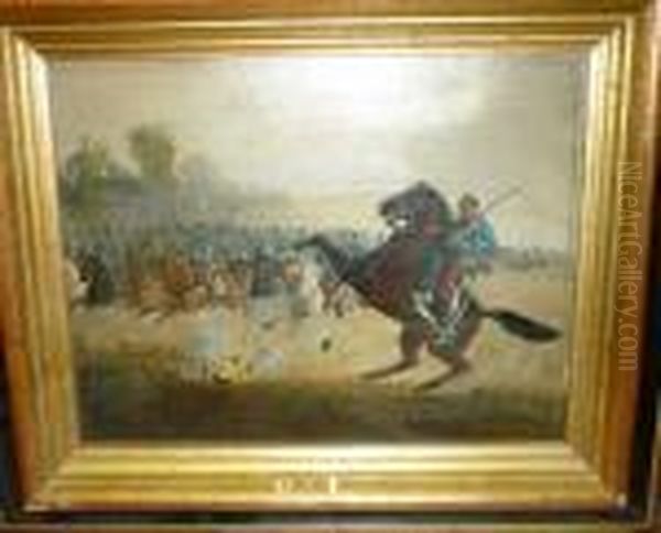 La Charge De Cavalerie Oil Painting by Luc-Olivier Merson