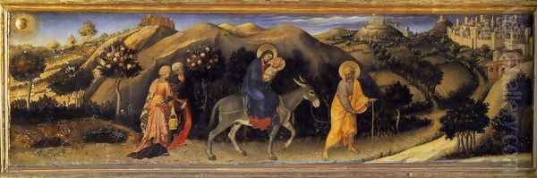 Rest during the Flight into Egypt 1423 Oil Painting by Gentile Da Fabriano