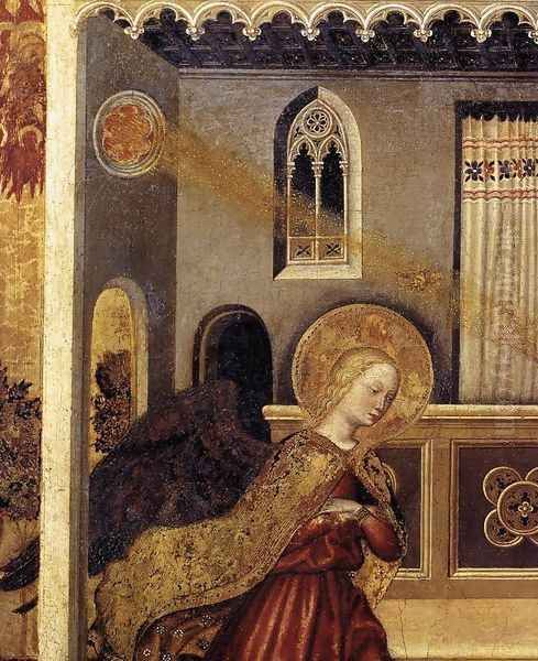 Annunciation (detail) c. 1425 Oil Painting by Gentile Da Fabriano