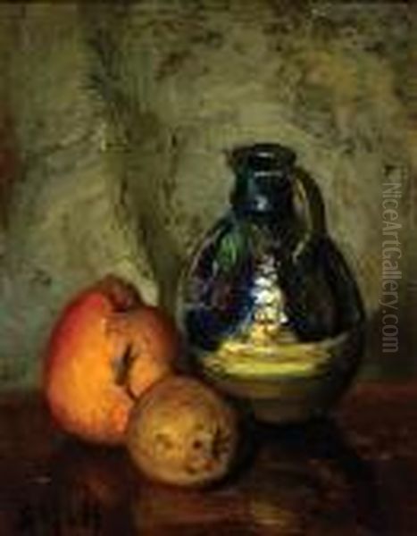 Still Life With Fruit And Apitcher Oil Painting by Sientje Mesdag Van Houten