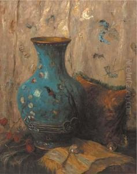 Blauwe Vaas Oil Painting by Sientje Mesdag Van Houten