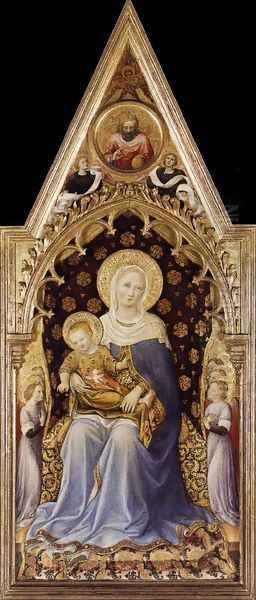 Quaratesi Altarpiece- Virgin and Child 1425 Oil Painting by Gentile Da Fabriano