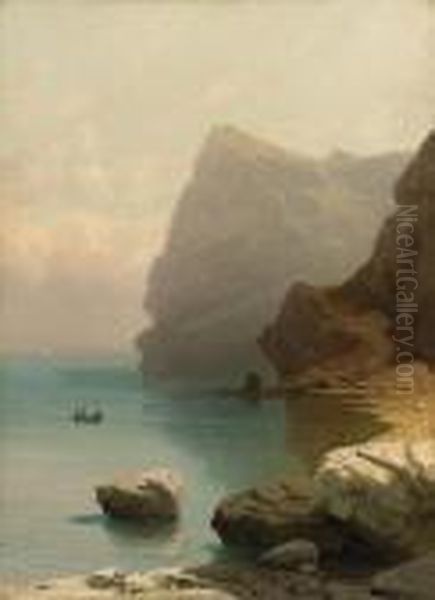 Tranquil Coast Oil Painting by Arsenii Ivanovich Meshcherskii