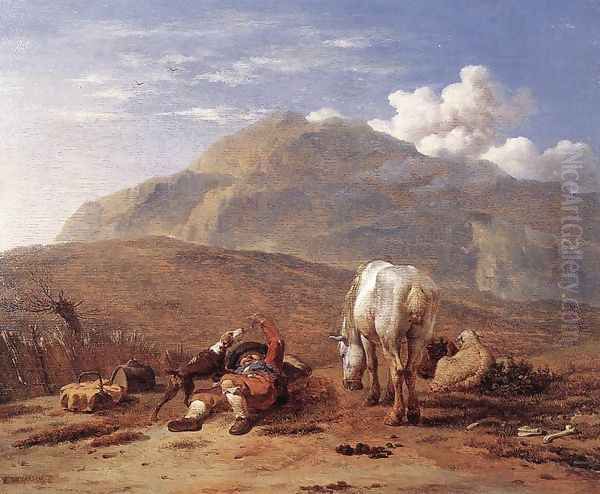 Young Shepherd 1660-62 Oil Painting by Karel Dujardin