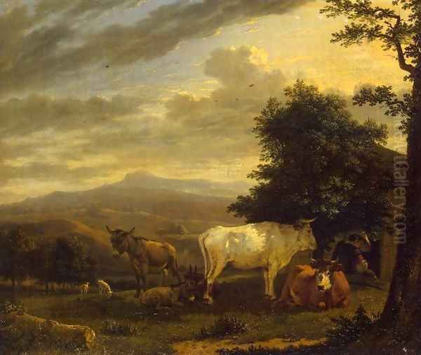 Landscape with Cattle Oil Painting by Karel Dujardin