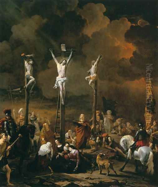 Calvary Oil Painting by Karel Dujardin