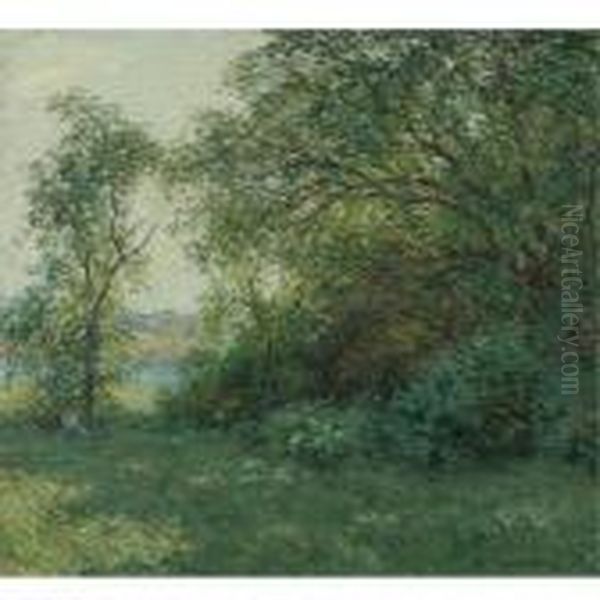 The Bower Oil Painting by Willard Leroy Metcalf