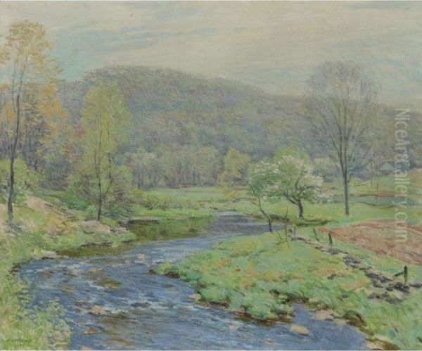 Spring Oil Painting by Willard Leroy Metcalf