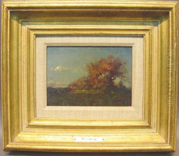 The Fire Of Autumn Oil Painting by Willard Leroy Metcalf