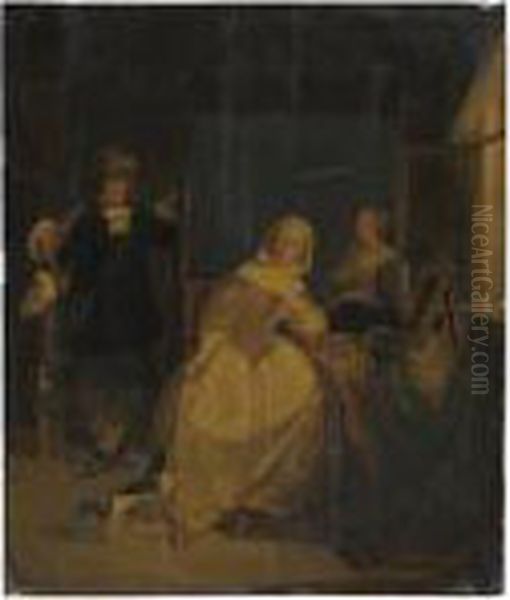 The Hunter's Gift Oil Painting by Gabriel Metsu