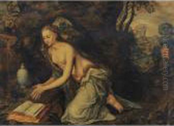 The Penitent Magdalene Oil Painting by Jan Massys