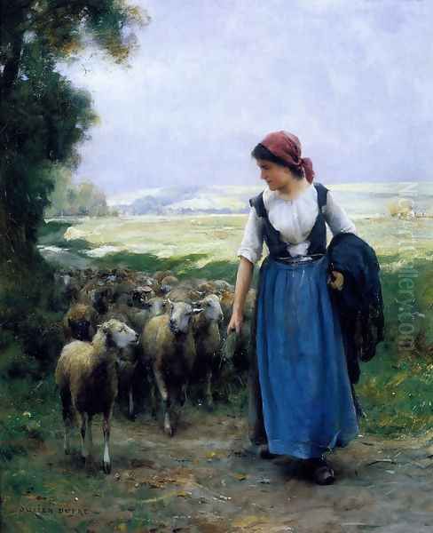 The Young Shepherdess Oil Painting by Julien Dupre