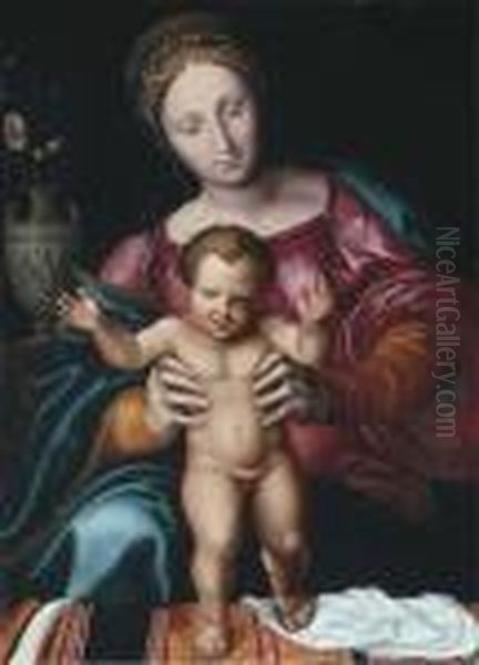 The Virgin And Child Oil Painting by Jan Massys