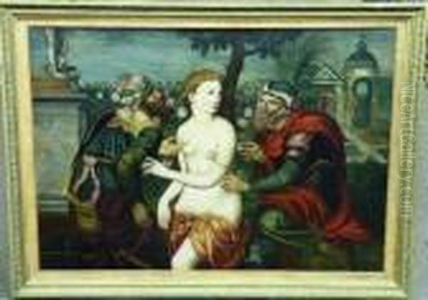 Susanna And The Elders Oil Painting by Jan Massys