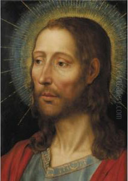 Christ, Bust Length Oil Painting by Quinten Metsys