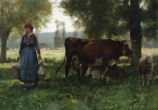 Cowherd Oil Painting by Julien Dupre