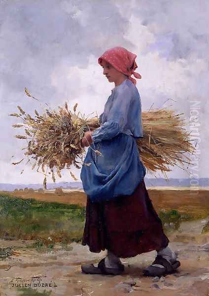 Returning From the Fields Oil Painting by Julien Dupre