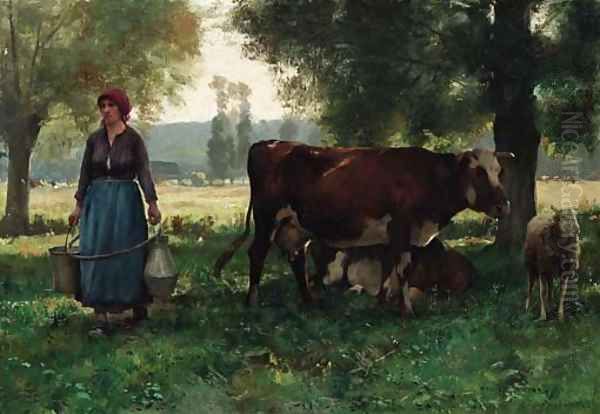 Gardeuse de vaches Oil Painting by Julien Dupre