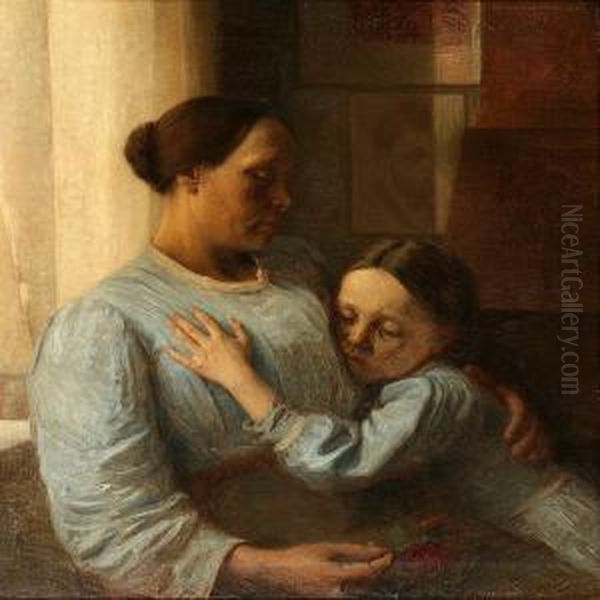 Forgiveness Oil Painting by Carl Vilhelm Meyer