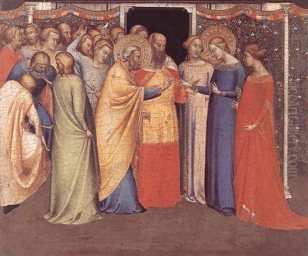 The Marriage of the Virgin 1336-40 Oil Painting by Bernardo Daddi