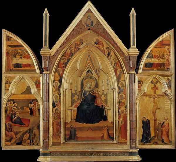 Triptych c. 1333 Oil Painting by Bernardo Daddi