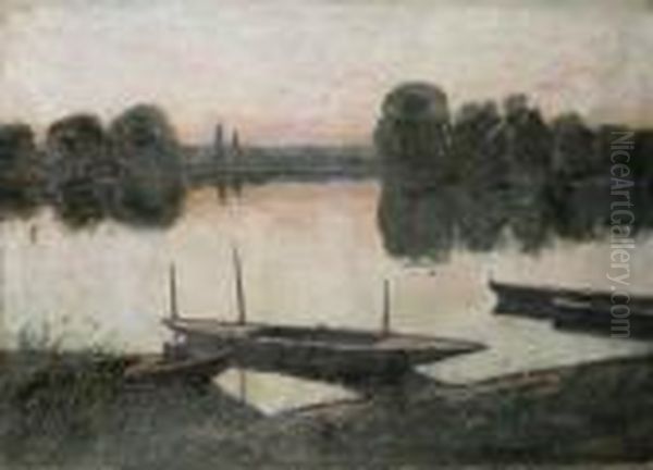 Scheldegezicht Met Sloepen Oil Painting by Isidore Meyer