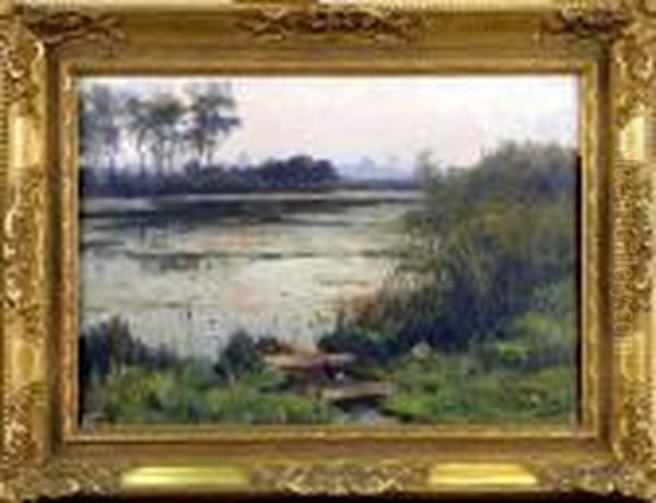 L'etang Oil Painting by Isidore Meyer