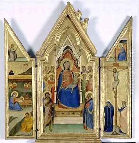 Triptych with Madonna and Child Oil Painting by Bernardo Daddi