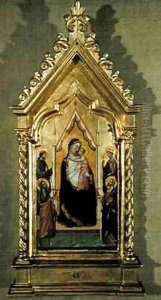 Madonna Enthroned Oil Painting by Bernardo Daddi