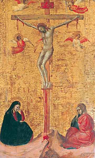 The Crucifixion ca 1325 Oil Painting by Bernardo Daddi