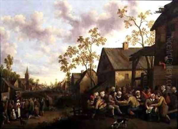 Village Festival Oil Painting by Joost Cornelisz. Droochsloot