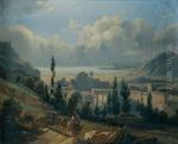 Paysage D'italie Oil Painting by Achille-Etna Michallon