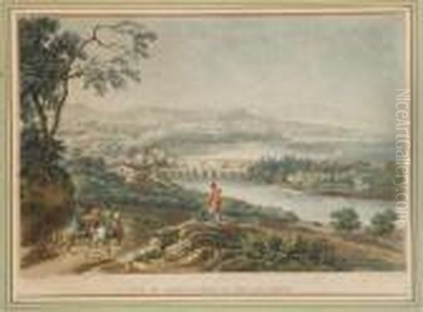 Vue De Saint-cloud Et Des Environs Oil Painting by Achille-Etna Michallon