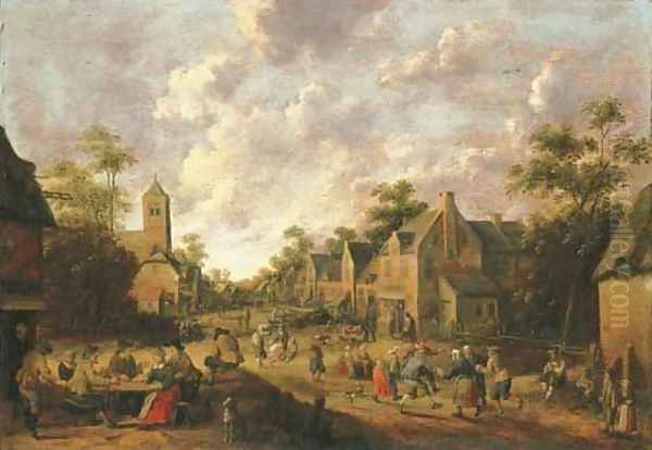 A village kermesse Oil Painting by Joost Cornelisz. Droochsloot