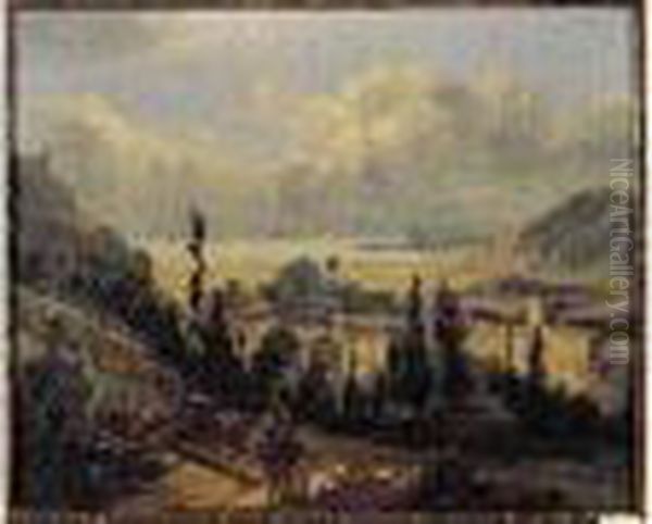 Attribue A Achille-etna Michallon Oil Painting by Achille-Etna Michallon