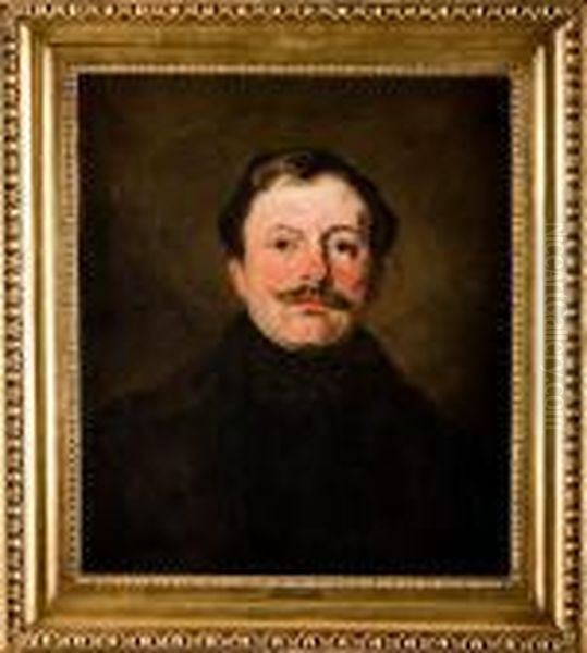 Portret Nauczyciela Muzyki 
(glowa Mezczyzny, Glowaszlachcica, Portret Meski, Portret Mezczyzny, 
Portret Polskiegoszlachcica, Portret Szlachcica), 1840-1845 (?) Oil Painting by Piotr Michalowski