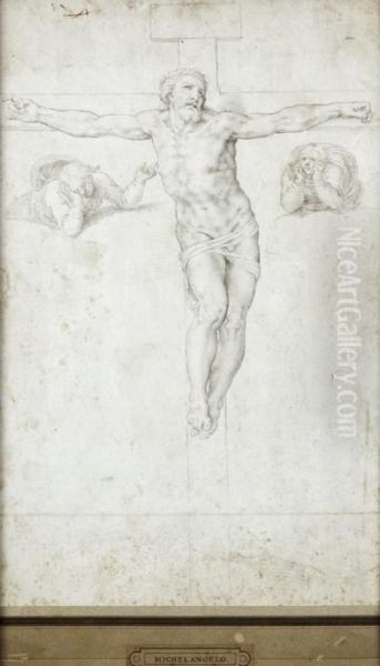 Christ En Croix Oil Painting by Michelangelo