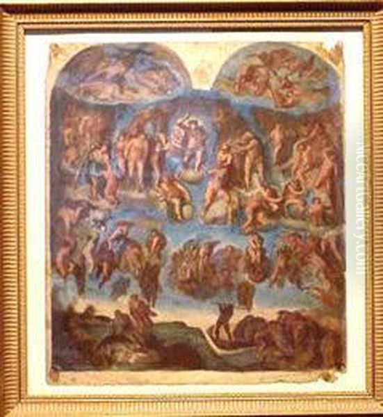 The Last Judgment Oil Painting by Michelangelo